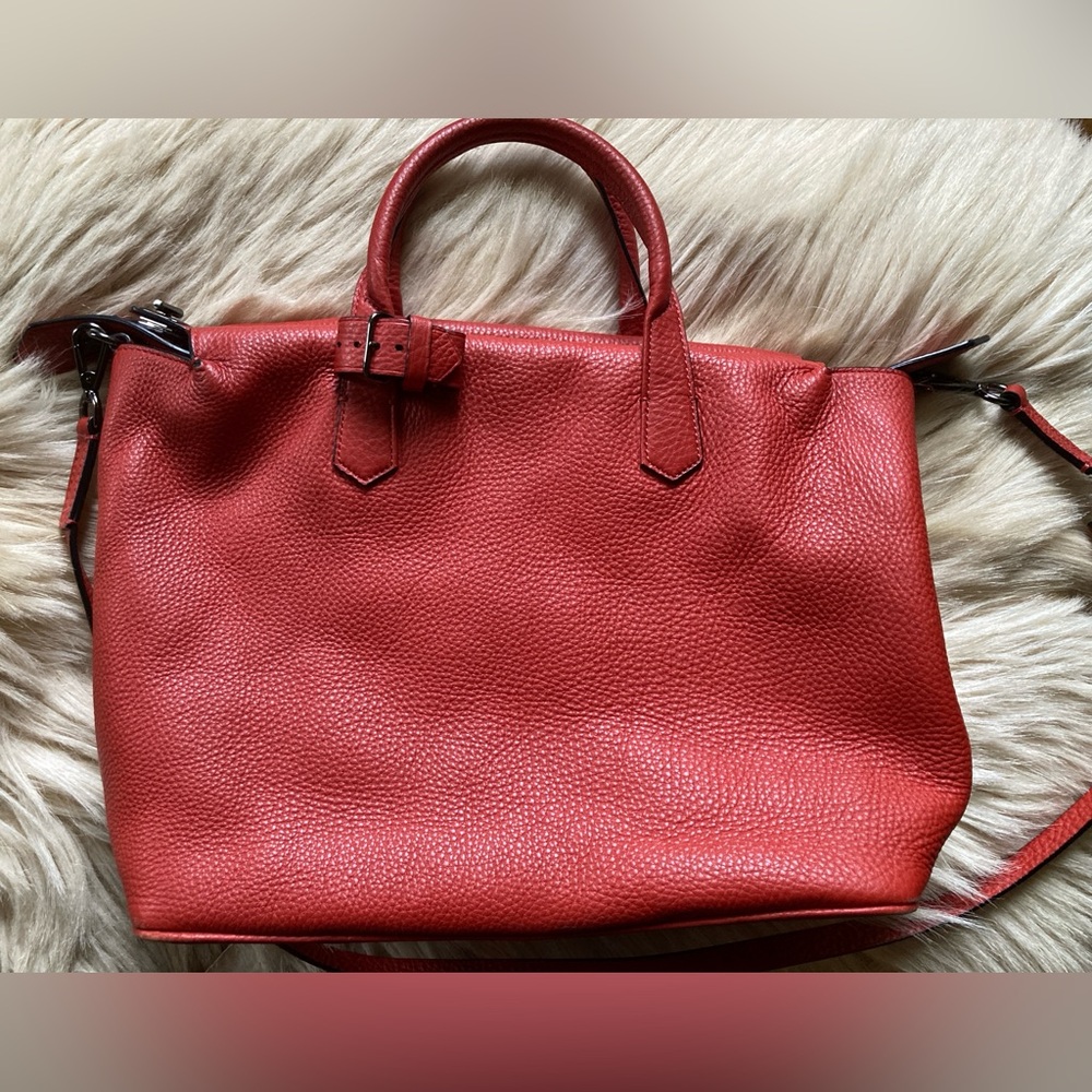 Reed Krakoff Designer Orange Zippered Tote w/crossbody Strap